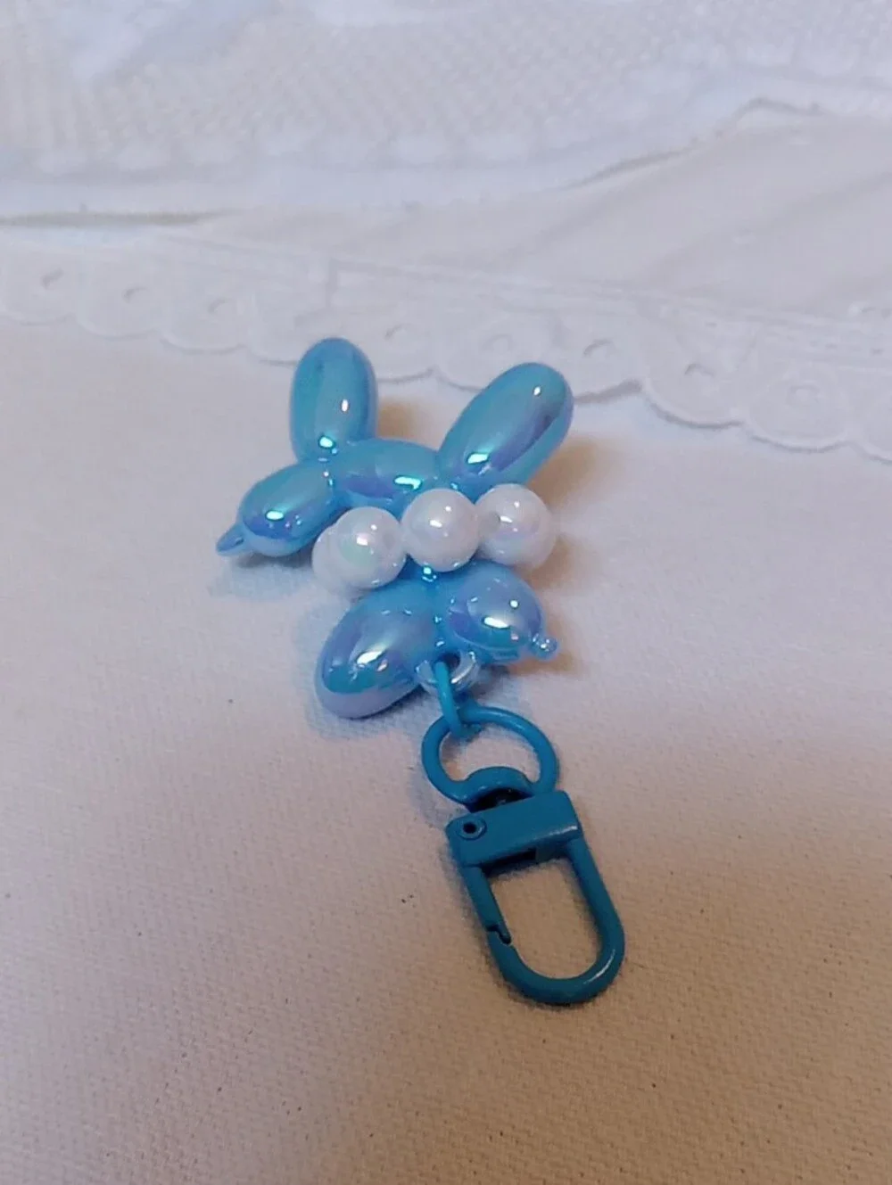 Blue Balloon Dog Charm Or Zipper Pull NWT